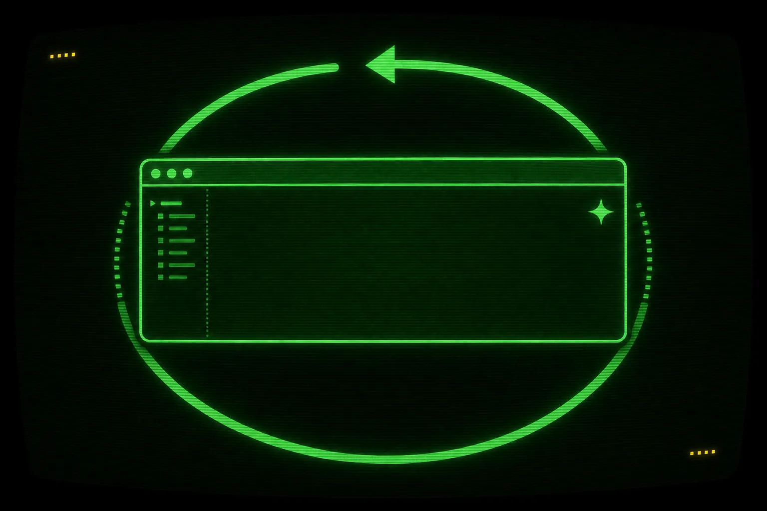 A green CRT terminal showing the Gemini CLI running in a looping Ralph loop inside a Docker sandbox
