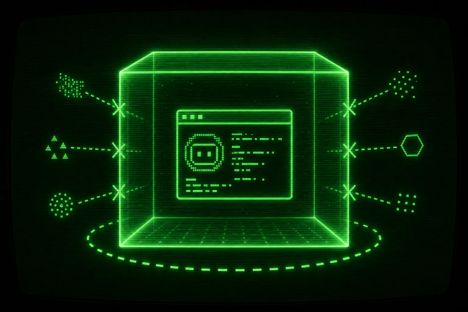 An AI coding agent isolated inside a Docker Sandbox microVM, separated from the host machine, SSH keys, and other repositories.